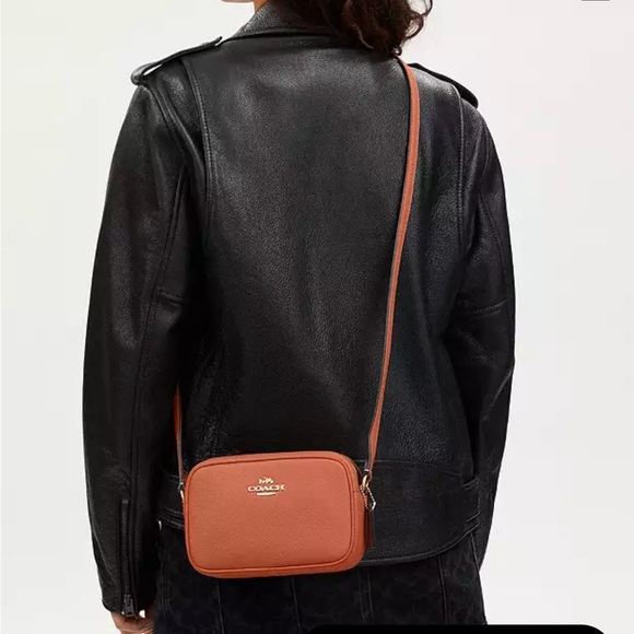 COACH NWT Mini Jamie Camera Bag Sunset Colour Cross Body Purse Pebble Leather - Picture 6 of 8